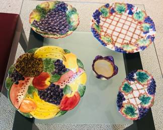 Fitz & Floyd serving plates & bowl 