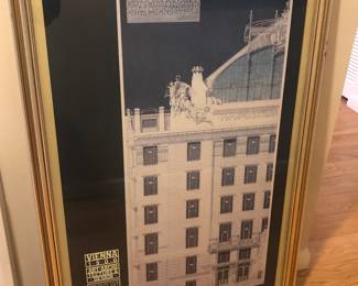 Framed poster for “Vienna 1900 Art & Architecture & Design” 1986 show at Museum of Modern Art New York (28” x 41” framed) 