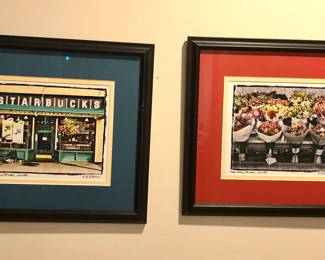 Photos of the Pike Place Market by Ralph Widman, framed size 14.5” x 16.5”