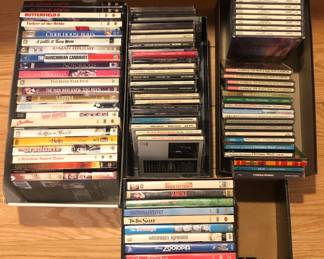 DVDs & CDs (classical, jazz, Xmas, rock) 