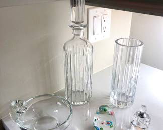 Baccarat Harmonie decanter & 8” vase