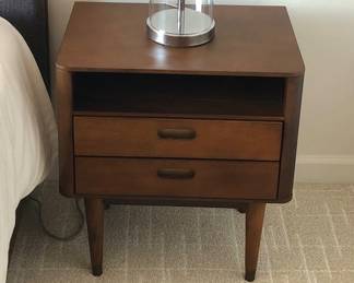 One of a pair of Dania Holfred nightstands (20”W, 14”D, 22”H)