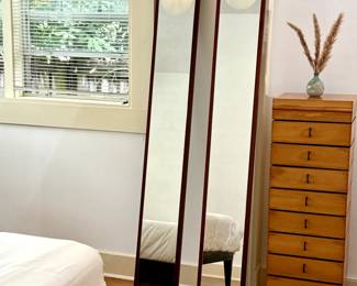 Two Long Mirrors with Attached Lights and Mario Botta Chest of Drawers- Robot by Alias 1984