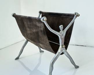 Carrol Boyes Cast Alloy Figural Magazine Rack