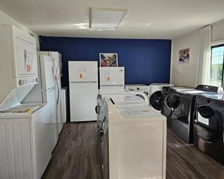 Lots of new, open-box, scratch and dent appliances. Rock bottom pricing. Bring your truck, we'll help you load!