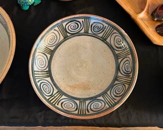 Glazed handmade signed pottery.