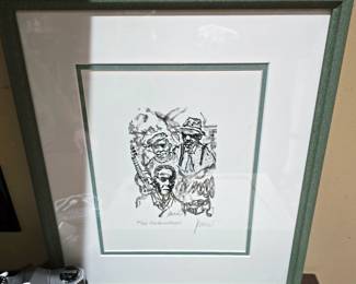 Jerry Garcia Signed Print
