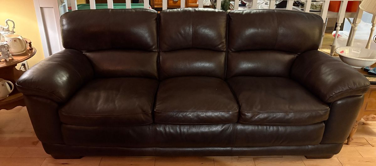 93" Leather Sofa