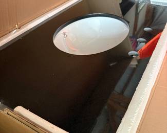 Natural Granite Vanity Top with Undermount Sink 37" x 22" x 3/4"