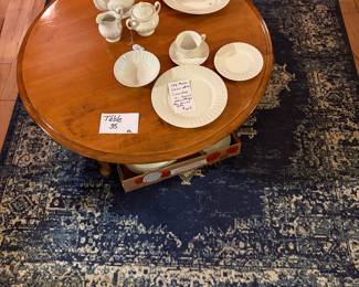 J&G Meakin Classic White Iron Stone; Coffee Table; Rug