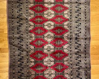 Bokhara Rug (grey, maroon)