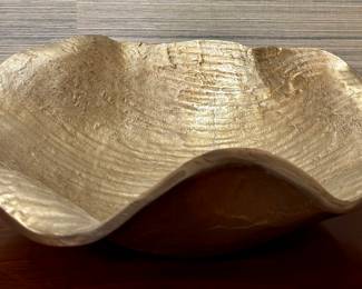 Fluted Decorative Gold Bowl