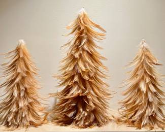 (3) Feather Trees
