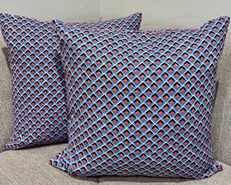 (2) Custom Linen Down Pillows