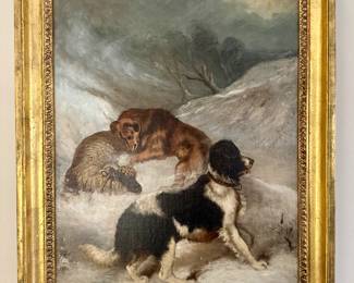 Antique Oil on Board, Signed Moser