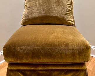 (2) Velvet Upholstered Chairs