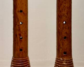 "Beehive" Bobbin Candlesticks