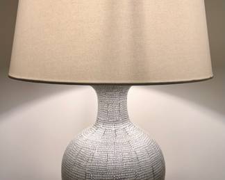 Blue & White Textured Table Lamp
