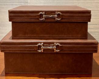 Decorative Leather Storage Boxes