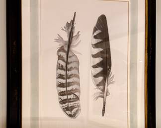 (4) Hand Watercolored Engravings with Italian Burl Wood Frames