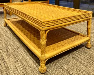 Serena & Lily South Seas Rattan Coffee Table