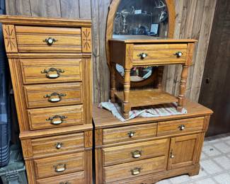 Great orojrct pieces! All 4 pieces are sold together.  Some drawers are not on the track. 1989 furniture 