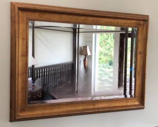 Regency Style Bevelled and Framed Wall Mirror