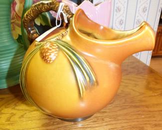ROSEVILLE "PINECONE" BALL PITCHER (RARE) !!