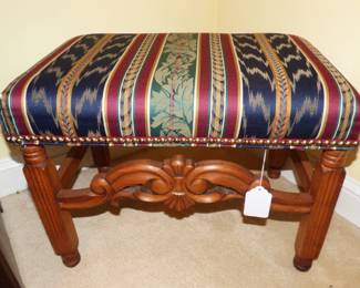 VINTAGE UPHOLSTERED STOOL