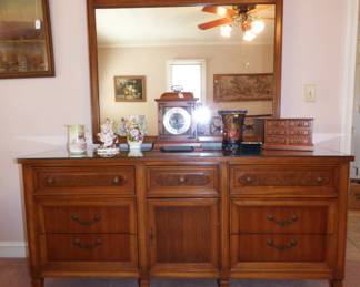 DRESSER AND MIRROR (PART OF 5 PIECE MCM BEDROOM SUITE)