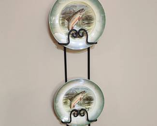 Very old decorative plates with bass motif