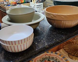 Large Ceramic and Stoneware bowls