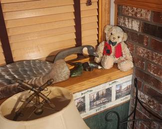 Wooden goose and other animals