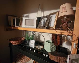 Teddy Bear lamp, picture frames, planter and more