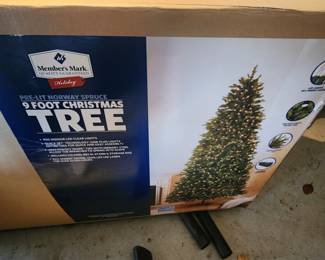 9-Foot Christmas Tree (lights are not working - needs a new controller cord)