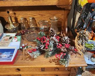 Holiday Decor and Vintage Jars