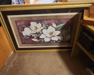 Framed floral wall art