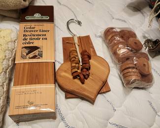 Cedar closet items