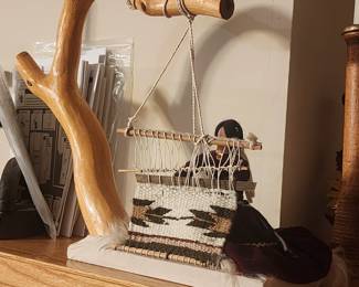 Weaving Loom Figurine