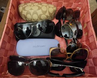 Sunglasses, including Coach with case, and a pair of Brighton.  