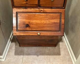 Small wooden cabinet with pull up drawer. Nice storage piece. $45 or best offer.