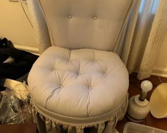 Vanity, side chair. Upholstered. $25.00 or best offer.