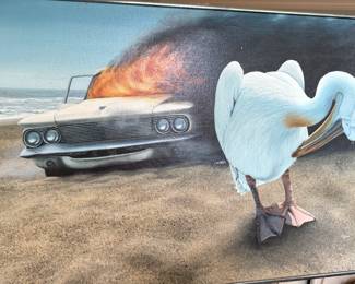 "Viking Burial oil on canvas