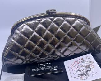 Silver Chanel Clutch
