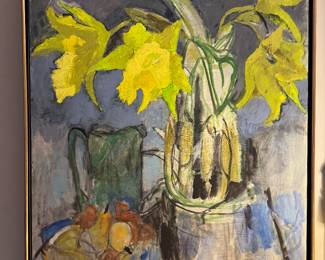 Ann Lyne (American) "Orchid Ports of Paradise" year 2000 - 29" x 23"