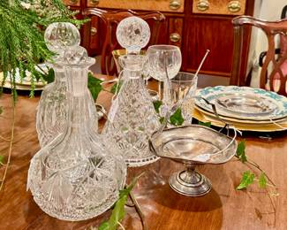 Waterford Decanturs, Sterling Silver Serving Pieces