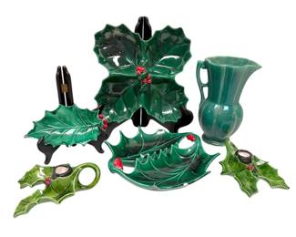 Ceramic Christmas Servingware Candlestick Holders