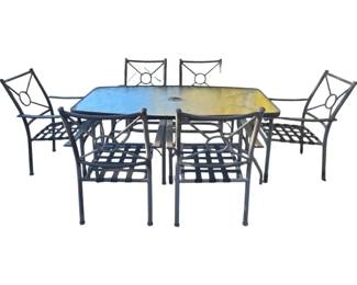 Patio Table Six Chairs