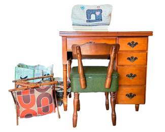 Kenmore Sewing Machine, Sewing Table, Supplies