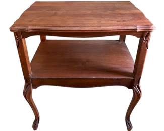 Vintage Queen Anne Style Wooden Side Table